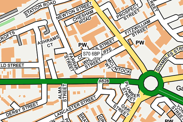 S70 6BP map - OS OpenMap – Local (Ordnance Survey)