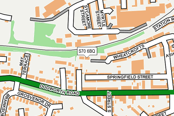 S70 6BQ map - OS OpenMap – Local (Ordnance Survey)
