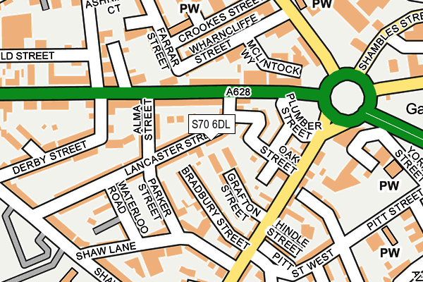 S70 6DL map - OS OpenMap – Local (Ordnance Survey)