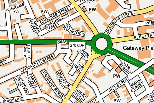 S70 6DP map - OS OpenMap – Local (Ordnance Survey)