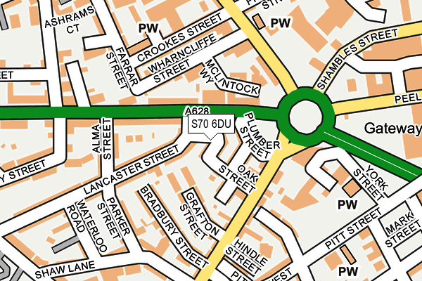 S70 6DU map - OS OpenMap – Local (Ordnance Survey)