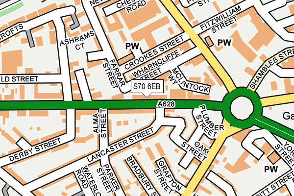 S70 6EB map - OS OpenMap – Local (Ordnance Survey)