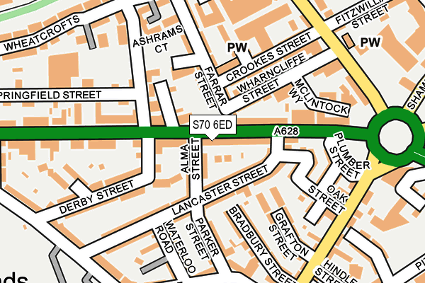 S70 6ED map - OS OpenMap – Local (Ordnance Survey)
