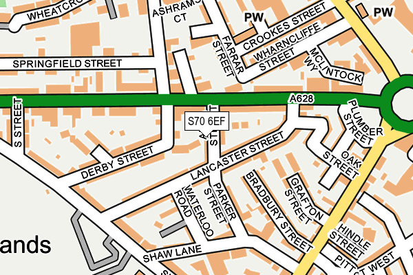 S70 6EF map - OS OpenMap – Local (Ordnance Survey)