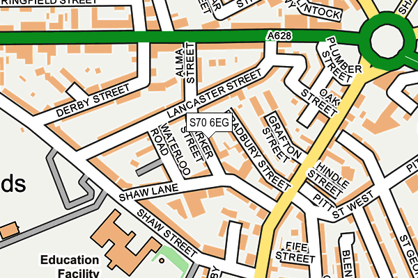 S70 6EG map - OS OpenMap – Local (Ordnance Survey)