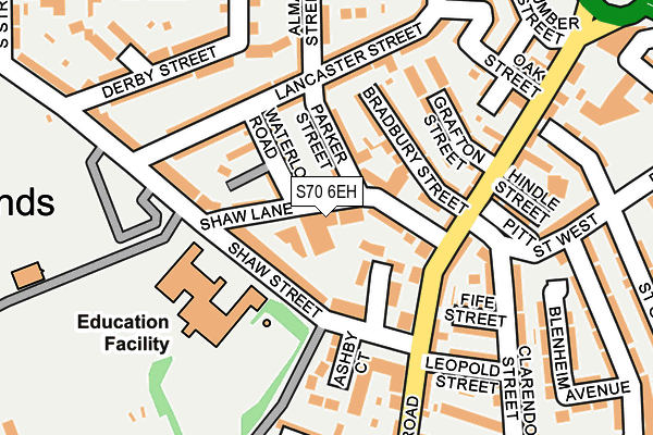 S70 6EH map - OS OpenMap – Local (Ordnance Survey)