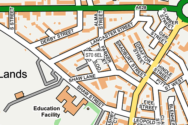 S70 6EL map - OS OpenMap – Local (Ordnance Survey)