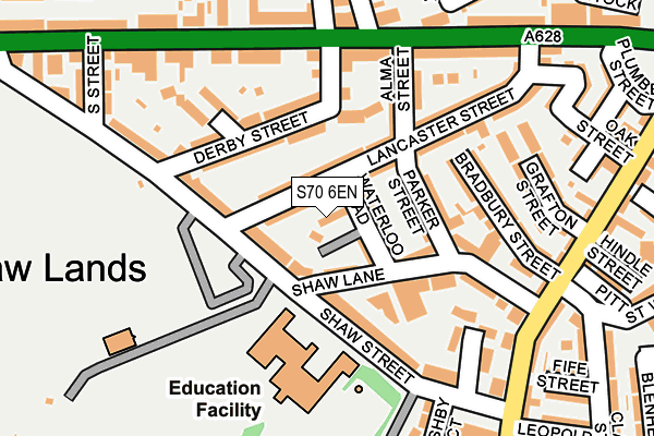 S70 6EN map - OS OpenMap – Local (Ordnance Survey)