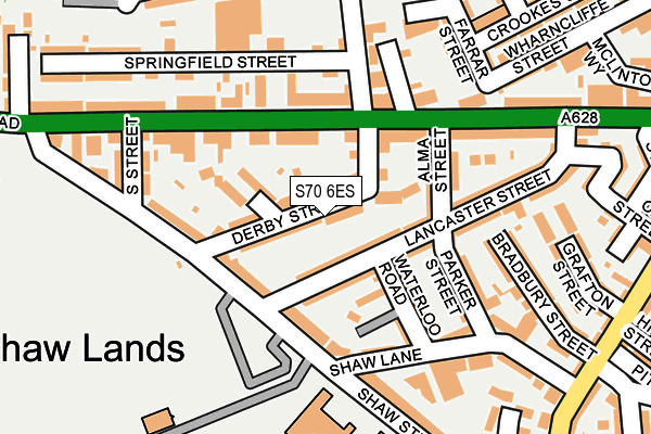 S70 6ES map - OS OpenMap – Local (Ordnance Survey)