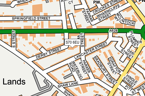 S70 6EU map - OS OpenMap – Local (Ordnance Survey)