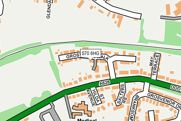 S70 6HG map - OS OpenMap – Local (Ordnance Survey)