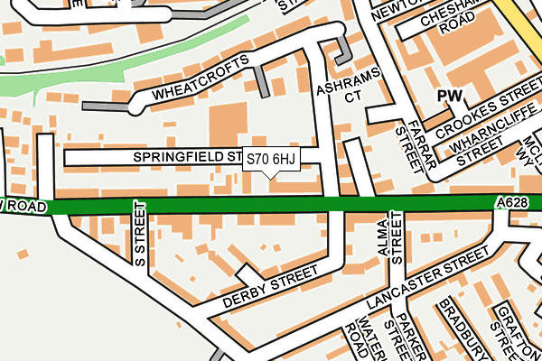 S70 6HJ map - OS OpenMap – Local (Ordnance Survey)