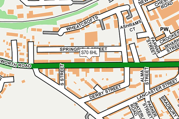 S70 6HL map - OS OpenMap – Local (Ordnance Survey)