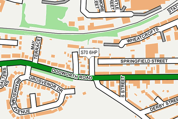 S70 6HP map - OS OpenMap – Local (Ordnance Survey)