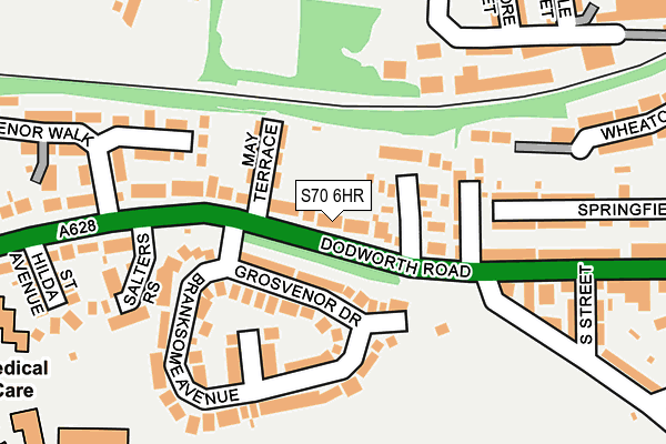 S70 6HR map - OS OpenMap – Local (Ordnance Survey)