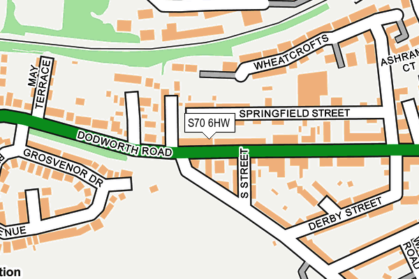 S70 6HW map - OS OpenMap – Local (Ordnance Survey)