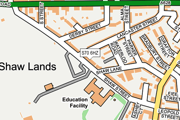 S70 6HZ map - OS OpenMap – Local (Ordnance Survey)