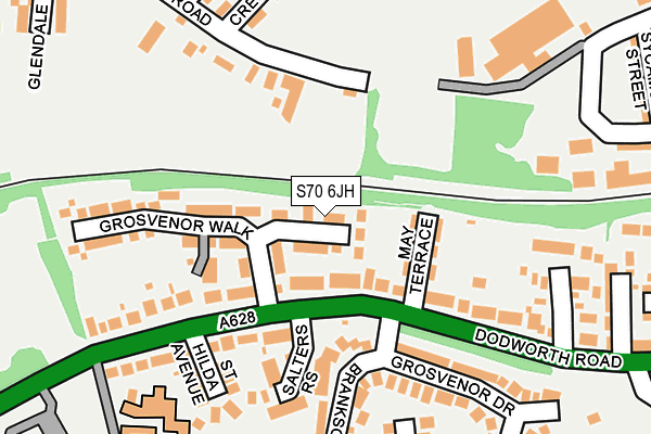 S70 6JH map - OS OpenMap – Local (Ordnance Survey)