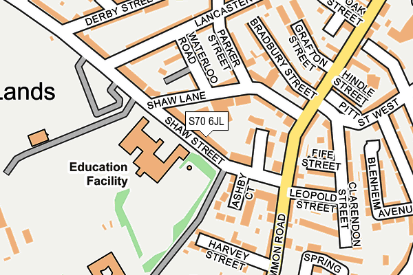 S70 6JL map - OS OpenMap – Local (Ordnance Survey)