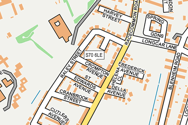 S70 6LE map - OS OpenMap – Local (Ordnance Survey)