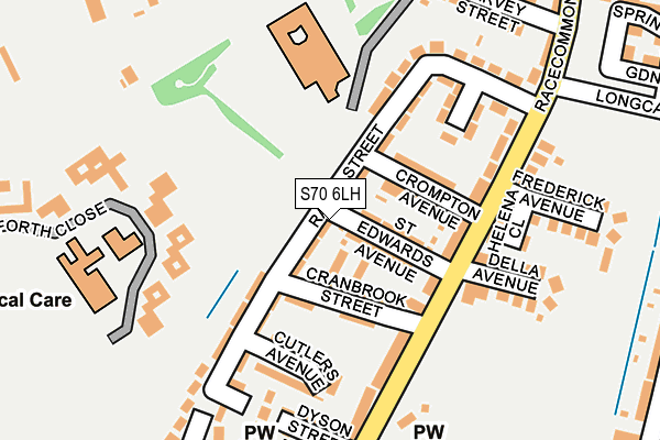 S70 6LH map - OS OpenMap – Local (Ordnance Survey)