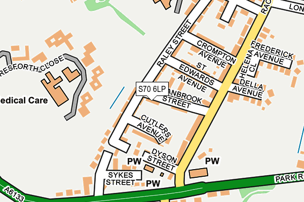 S70 6LP map - OS OpenMap – Local (Ordnance Survey)