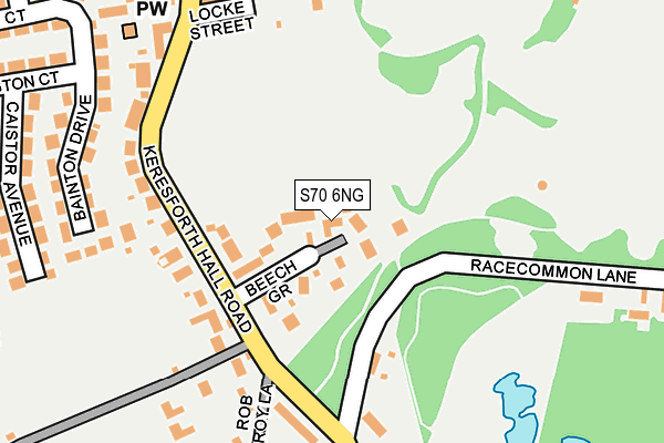 S70 6NG map - OS OpenMap – Local (Ordnance Survey)