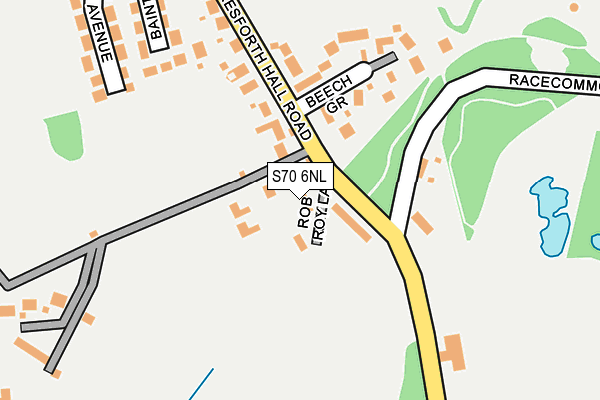 S70 6NL map - OS OpenMap – Local (Ordnance Survey)