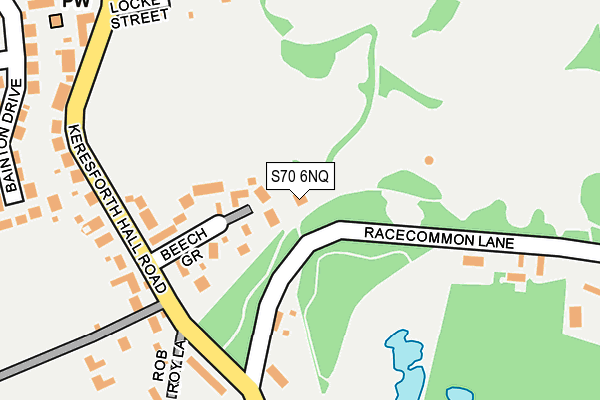 S70 6NQ map - OS OpenMap – Local (Ordnance Survey)