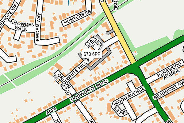 S70 6PP map - OS OpenMap – Local (Ordnance Survey)
