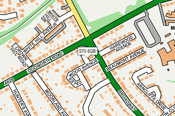 S70 6QB map - OS OpenMap – Local (Ordnance Survey)