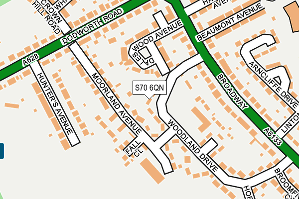 S70 6QN map - OS OpenMap – Local (Ordnance Survey)
