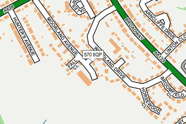 S70 6QP map - OS OpenMap – Local (Ordnance Survey)