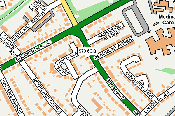 S70 6QQ map - OS OpenMap – Local (Ordnance Survey)