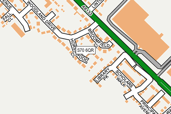 S70 6QR map - OS OpenMap – Local (Ordnance Survey)