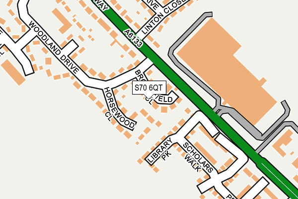 S70 6QT map - OS OpenMap – Local (Ordnance Survey)
