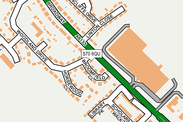 S70 6QU map - OS OpenMap – Local (Ordnance Survey)