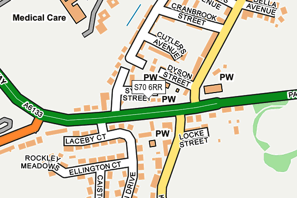 S70 6RR map - OS OpenMap – Local (Ordnance Survey)