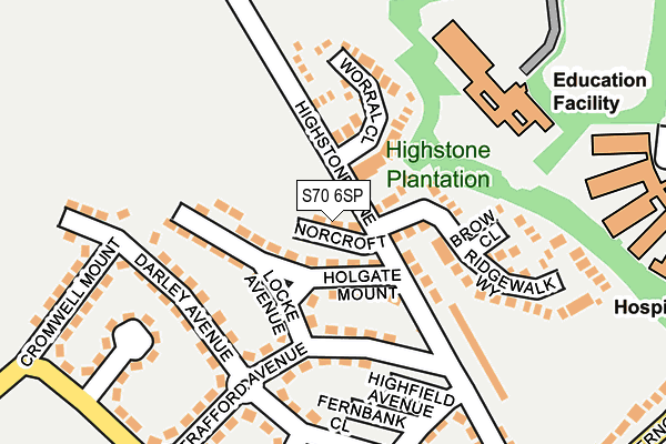 S70 6SP map - OS OpenMap – Local (Ordnance Survey)