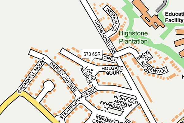 S70 6SR map - OS OpenMap – Local (Ordnance Survey)
