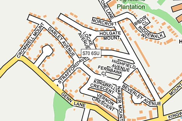 S70 6SU map - OS OpenMap – Local (Ordnance Survey)