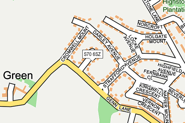 S70 6SZ map - OS OpenMap – Local (Ordnance Survey)
