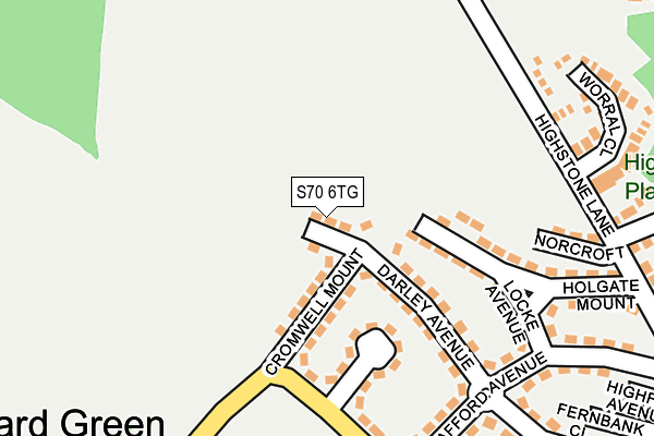 S70 6TG map - OS OpenMap – Local (Ordnance Survey)