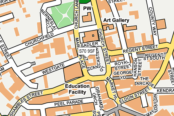 S70 9SF map - OS OpenMap – Local (Ordnance Survey)
