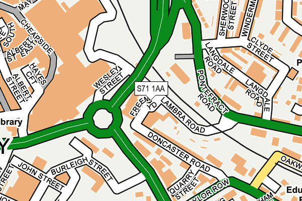 S71 1AA map - OS OpenMap – Local (Ordnance Survey)