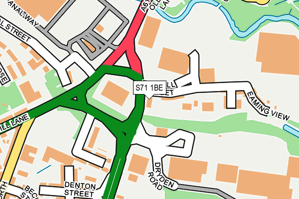 S71 1BE map - OS OpenMap – Local (Ordnance Survey)