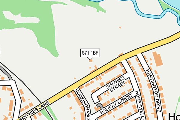 S71 1BF map - OS OpenMap – Local (Ordnance Survey)