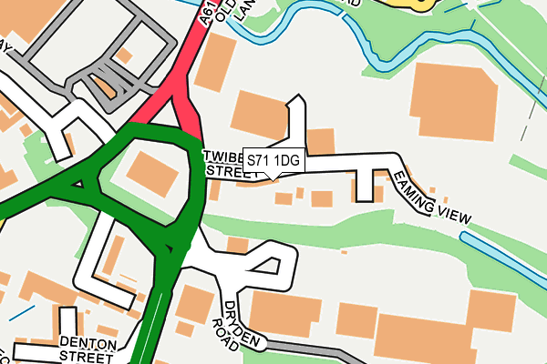 S71 1DG map - OS OpenMap – Local (Ordnance Survey)