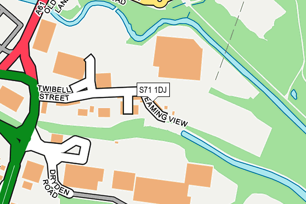S71 1DJ map - OS OpenMap – Local (Ordnance Survey)