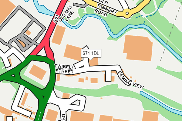 S71 1DL map - OS OpenMap – Local (Ordnance Survey)